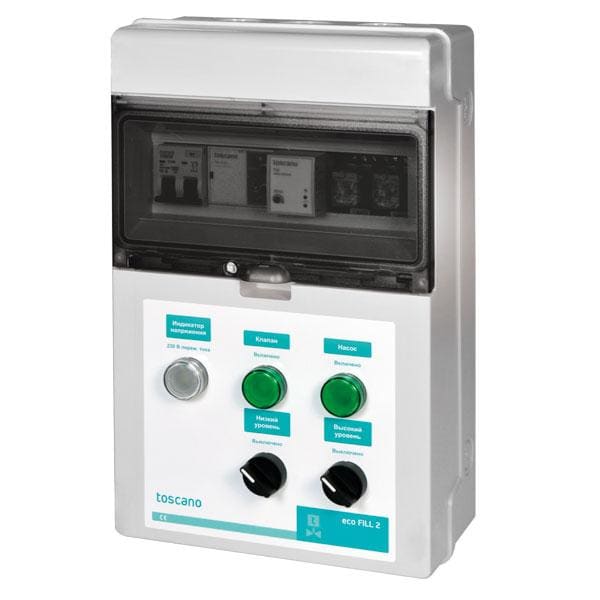 TOSCANO - Cuadro modular de control de llenado de depósito para electroválvula 24V AC 230V AC contacto auxiliar 1SR