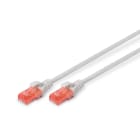 DIGITUS - C. PARCHEO CAT6 U/UTP COLOR GRIS -LSZH- 0,25M.