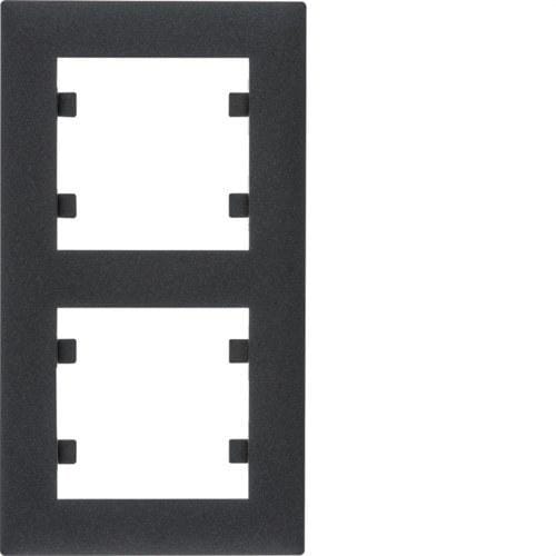 HAGER - Marco 2EV Lumina intense negro