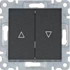 HAGER - Interruptor persiana Lumina negro