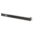 DIGITUS - PDU 1U 19" ALUMINIO 7 SCHUKO SOBREVOLTAJE Y FILTRO