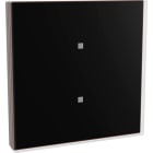 DINUY - Pulsador capacitivo cristal negro 2 teclas y marco cobre