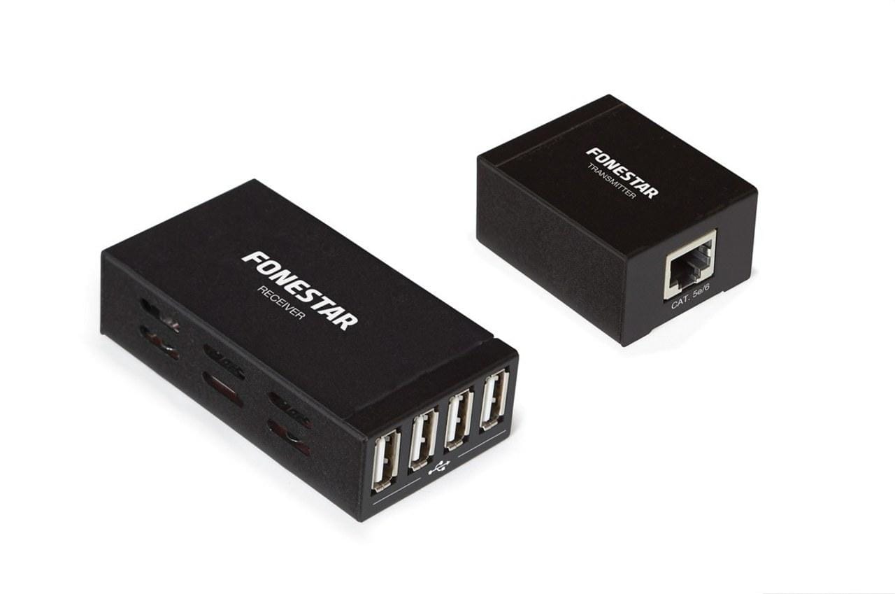 FONESTAR - Extensión USB por cable Cat 5e / 6