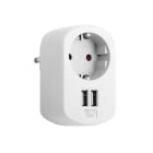 SIMON - Adaptador combi con 1 toma 16A 250V y 2 puertos USB 3,4A blanco