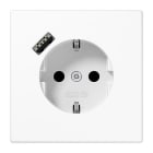 JUNG - Enchufe Schuko® con USB tipo A serie LS blanco alpino