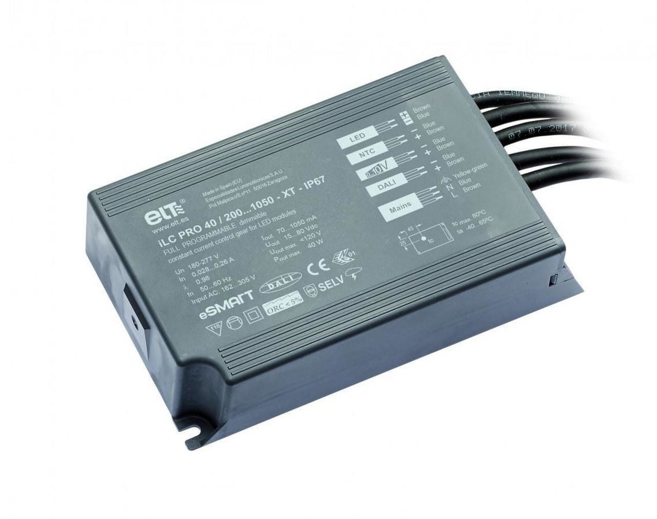 ELT - Equipo programable de corriente constante iLC PRO 40/200/1050-XT-IP67 1x40W para módulos LED