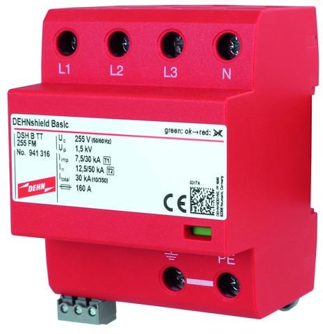 DEHN - Descargador combinado DSH B TT 255 FM termoplástico RJ IP20