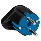SOLERA - Clavija bipolar 10A 250V espigas de diámetro 4,8mm termoplástico negro