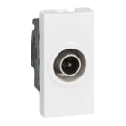 LEGRAND - Toma de TV Mosaic - simple tipo "F" - a rosca - 1 módulo - Blanco