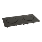 LEGRAND - Placa de suelo rectangular para equipar con mecanismos Mosaic de 2 elementos - acero cepillado marrón