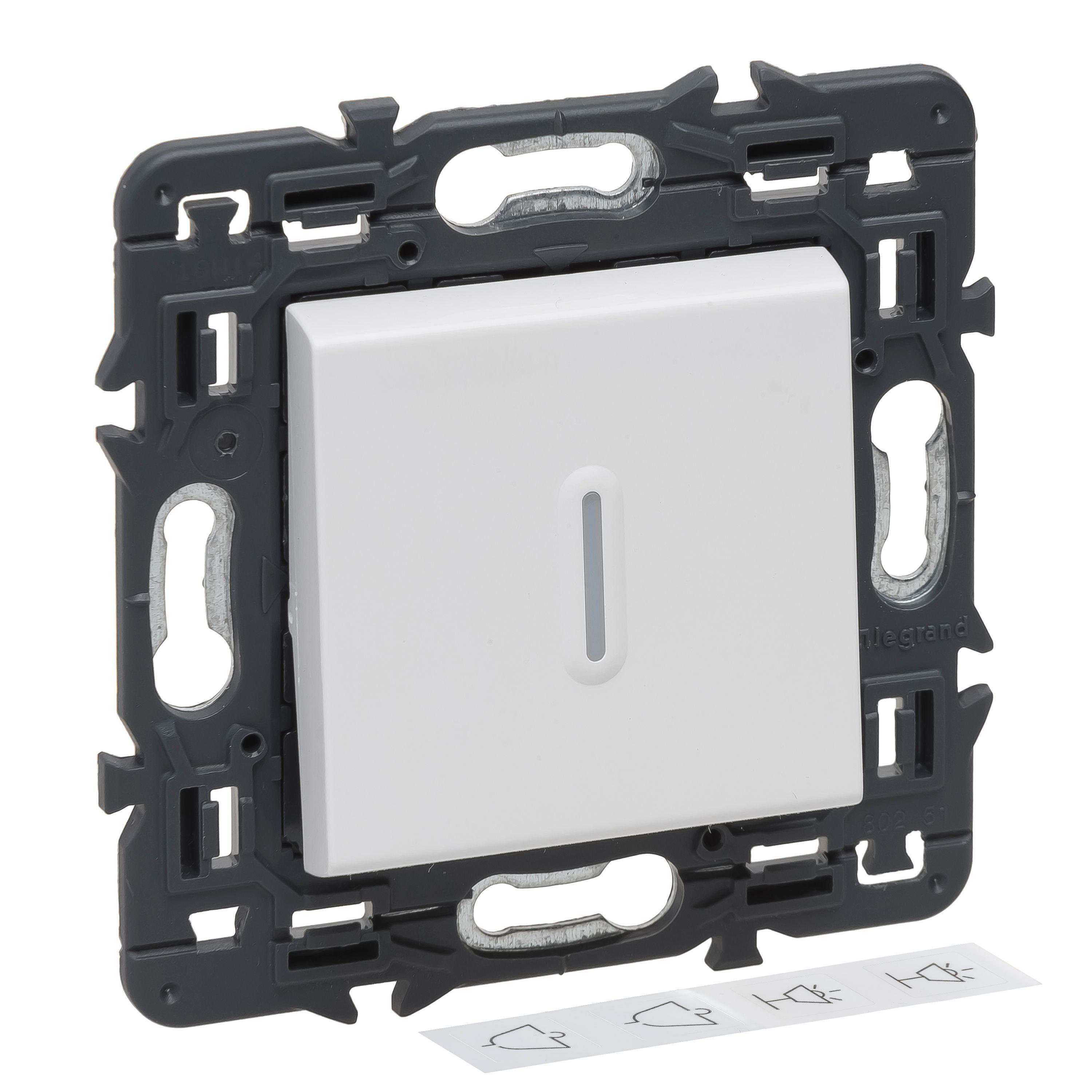 LEGRAND - Pulsador Valena Next - luminoso - 6A - 230V~ - Blanco