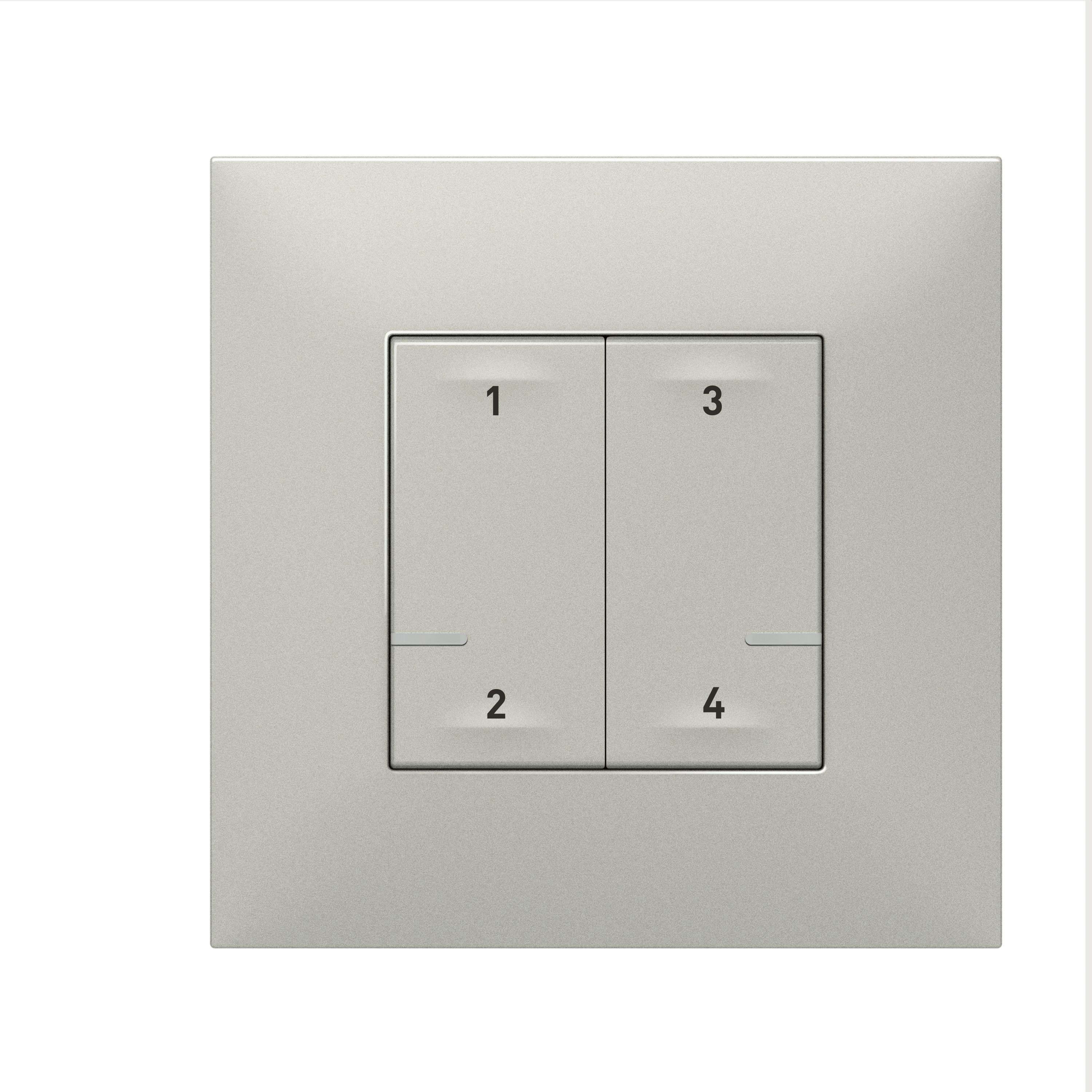 LEGRAND - Comando de 4 escenarios inalámbrico Valena Next with Netatmo - Aluminio