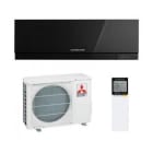 MITSUBISHI - Conjunto pared 1x1 MSZ-EF42VGK negro R32 con adaptador WIFI