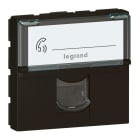 LEGRAND - Base RJ45 C6A STP Mosaic - 2 módulos - Negro mate