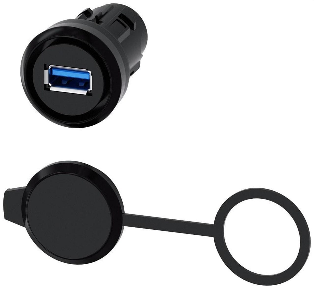 SIEMENS - Conexión USB, 22mm, plástico, negro