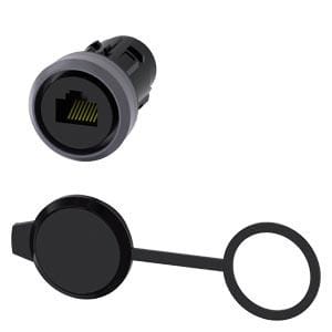 SIEMENS - Conexión RJ45, 22mm, metal mate, gris arena