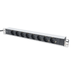 DIGITUS - PDU ALUMINIO 1U 19" 8 SCHUKOS 16A, 4000W, 250VAC