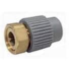 NIRON - Enlace racor loco ISO BSP NIRON PREMIUM 25x3/4" PPR soldar socket latón estándar gris RA7050
