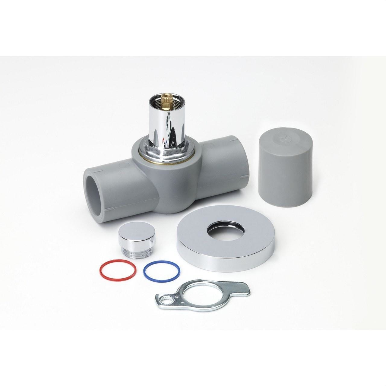 NIRON - Llave de paso esfera completa NIRON PREMIUM 20mm PPR soldar socket gris RA7050