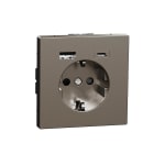Schneider Electric - Toma schuko doble USB A+C D-life aluminio
