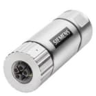 SIEMENS - Cable conector Power M12 salida axial para montaje en campo conector H codificado L (conector H)
