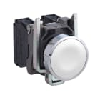 Schneider Electric - Pulsador completo de descarga XB4 blanca 22mm retorno por resorte 1NO "sin marcar"
