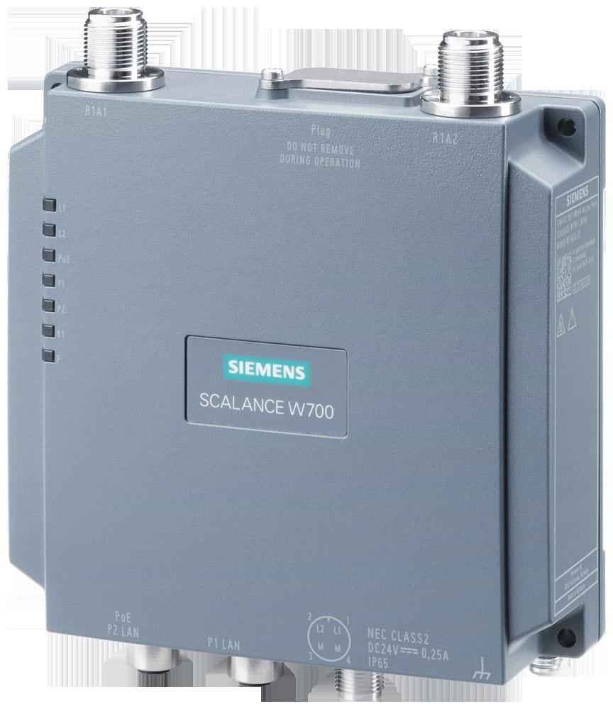 SIEMENS - Módulo cliente Scalance W738-1 M12, incorpora una interfase de radio (2x N-CONNECT)