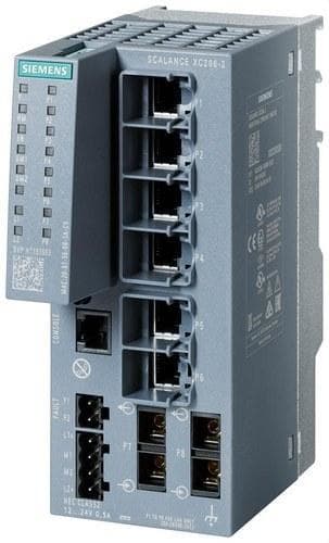 SIEMENS - Switch gestionable Scalance XC206-2, layer 2, 6 puertos RJ45 10/100 Mbit/s, 2 puertos SC