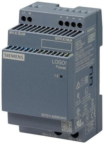 SIEMENS - Fuente de alimentación, entrada AC 100-240V, salida DC 5V/6,3A