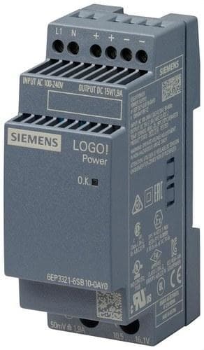 SIEMENS - Fuente de alimentación, entrada AC 100-240V, salida DC 15V/1,9A