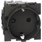 LEGRAND - Base 2P+T Living Now - 16A/250V - conexión por tornillos - Dark - 2 módulos