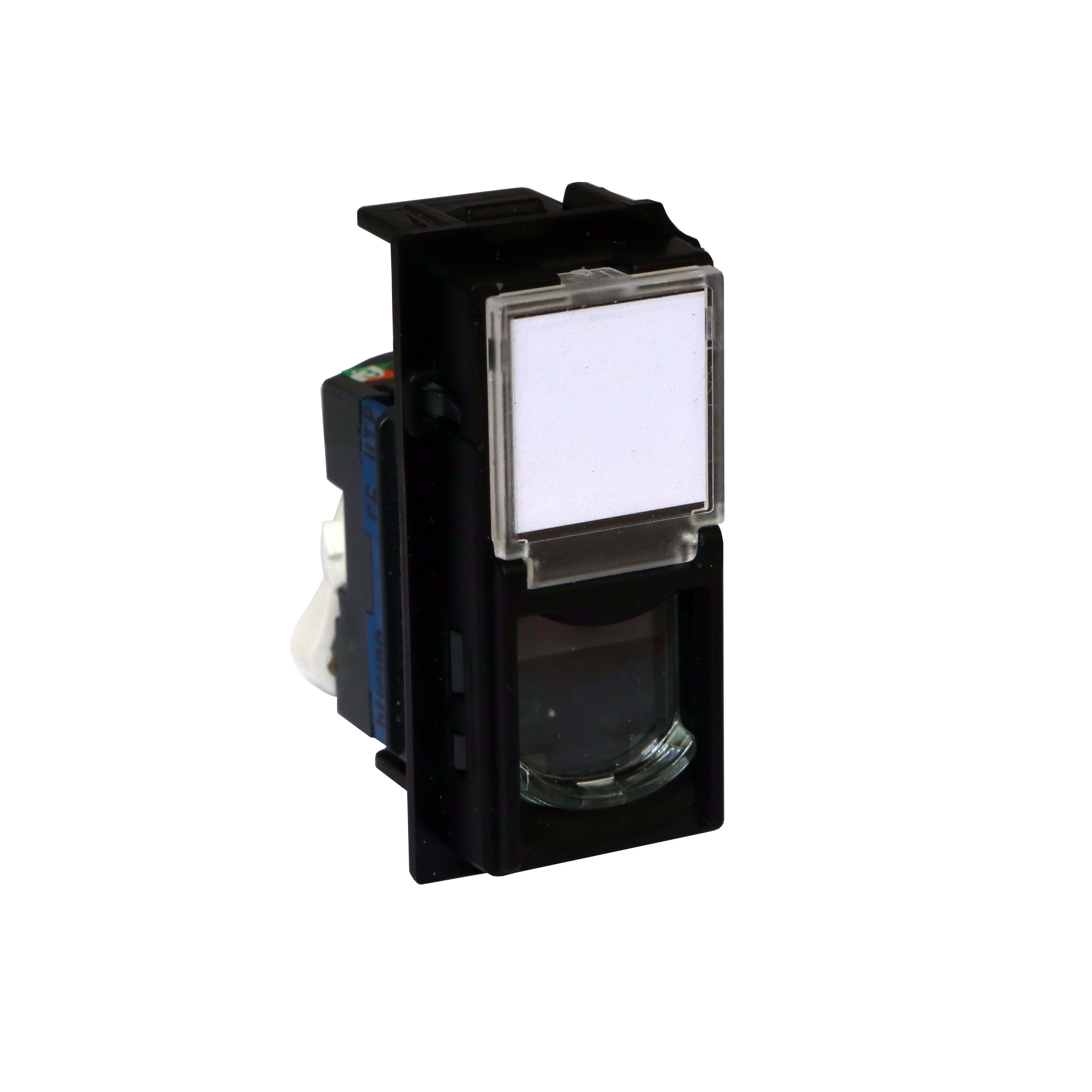 LEGRAND - Base RJ45 Living Now - Cat. 6 - UTP - Dark - 1 módulo