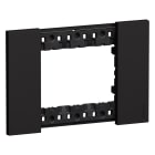 LEGRAND - Placa embellecedora Living Now de color Dark - 3 módulos