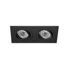 JISO - Foco Technical doble rectangular empotrable orientable sin tecnología color negro