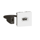 LEGRAND - Base audio y vídeo Mosaic - HDMI tipo A - preconectorizada - 2 módulos - Blanco