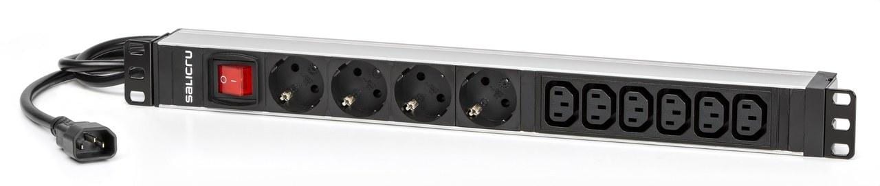 SALICRU - Unidad de distribución de energía SPS 4F+6F PDU SCH+C13/C14