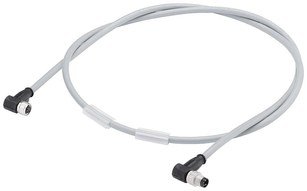SIEMENS - Cable de alimentación M8 SIMATIC ET 200 cable PUR libre de halógenos, con conector M8 acodado y conector hembra M8 acodado, 4P 10m