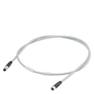 SIEMENS - Cable de alimentación M8 SIMATIC ET 200 cable PUR libre de halógenos, con conector M8 y conector H M8, 4P 1,0m