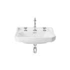 ROCA - Lavabo mural para pedestal 650x480 CARMEN blanco 3 orificios
