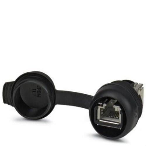 PHOENIX CONTACT - Conexión de servicio con RJ45 (conector hembra/conector hembra) 8 polos metal conexión CAT6A con tapa protectora
