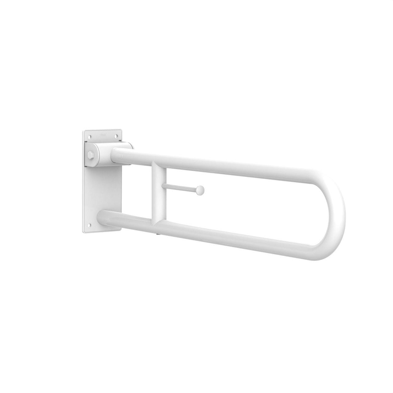 ROCA - Asa abatible ACCESS confort 800 con portarrollo acero blanco