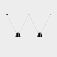 LEDS-C4 - Luminaria colgante 00-7395 ATTIC 2xE27 23 negro mate