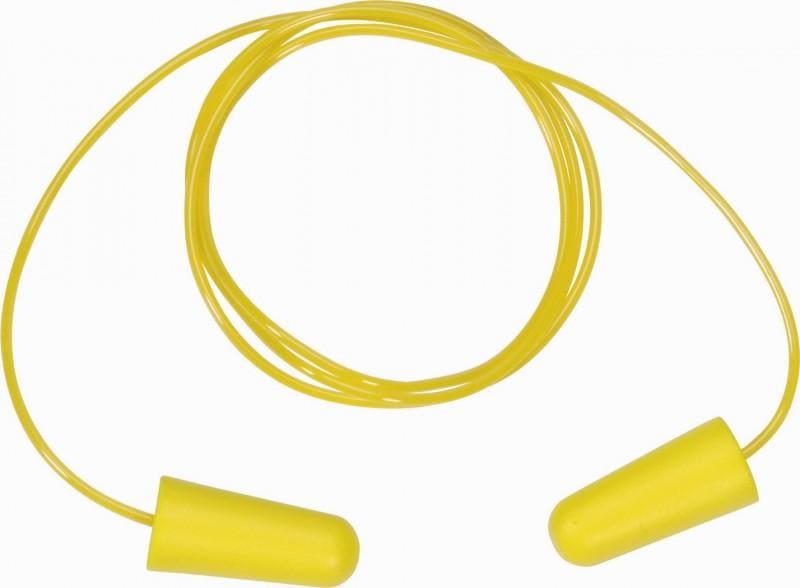 DELTA PLUS - CONICCO200JA / Juego de tapones para oído con cordon amarillo (400u) SNR 36dB