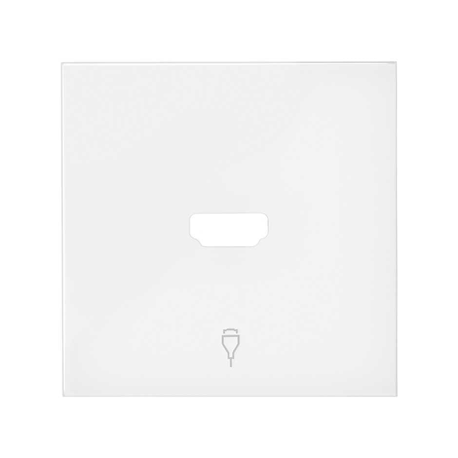 SIMON - Tapa SIMON 100 para conector HDMI con 2 módulos blanco mate