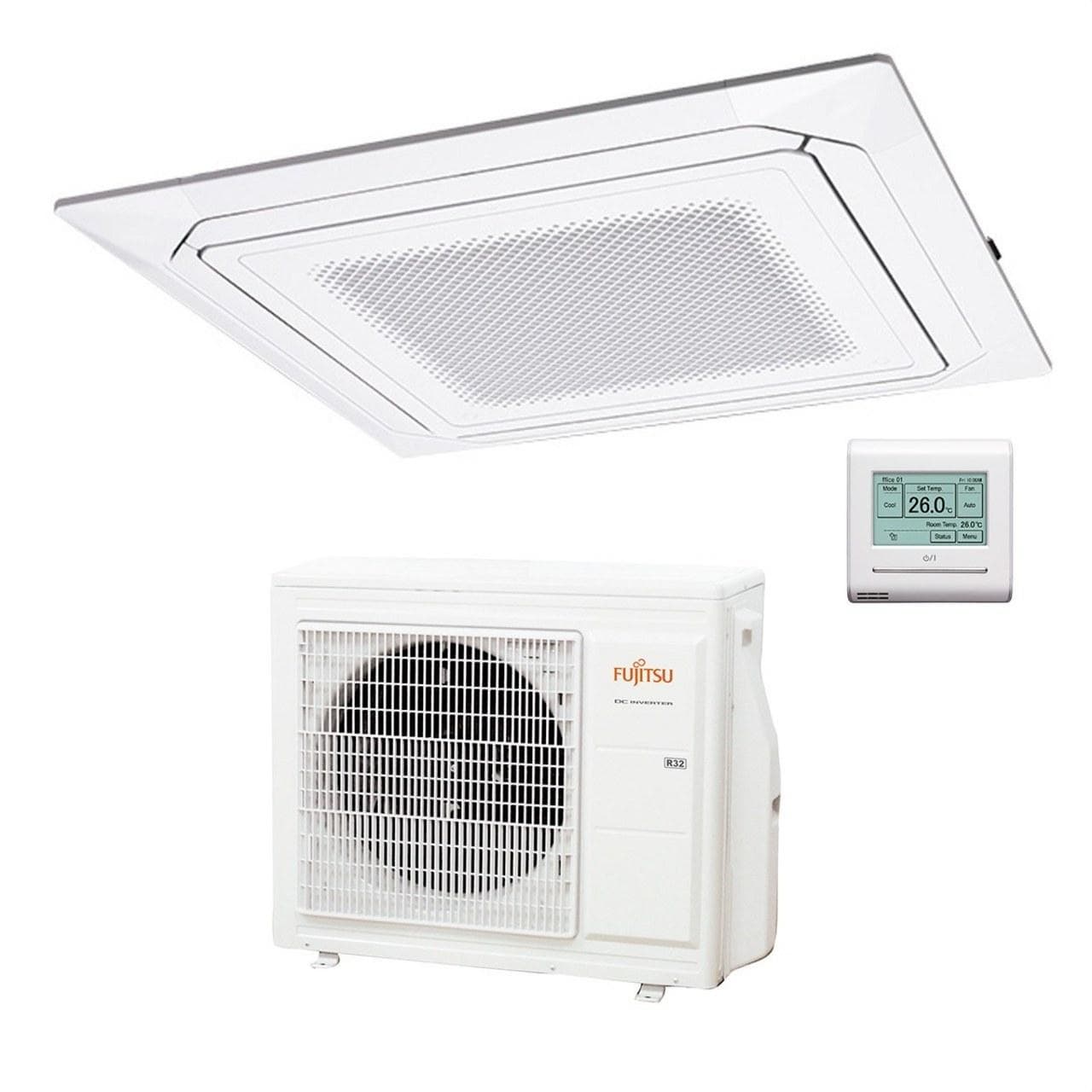 FUJITSU - Conjunto split cassette 1x1 airflow AUY71K-KA blanco