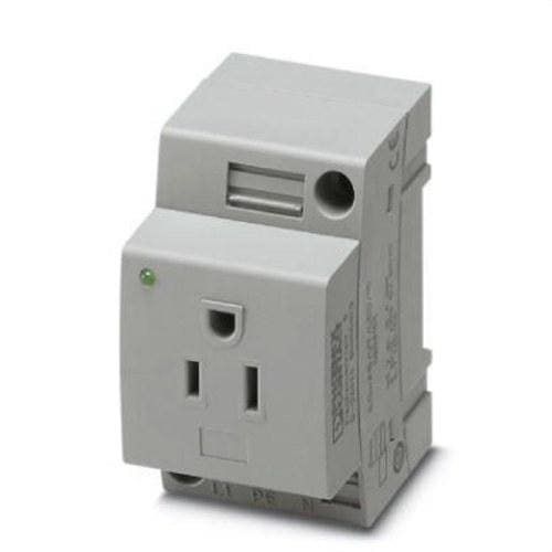 PHOENIX CONTACT - Toma de corriente EO-AB/UT/LED/16/250 45mm gris