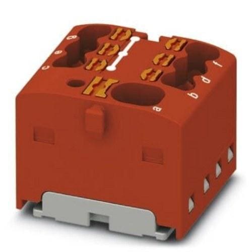 PHOENIX CONTACT - Bloque para distribución PTFIX 4/6X1,5 RD 450V 17,5A conexión push-in rojo