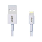 SIMON - Cable LIGHTNING USB B 1m blanco