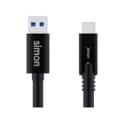 SIMON - Cable USB 3.1A USB C 1m negro
