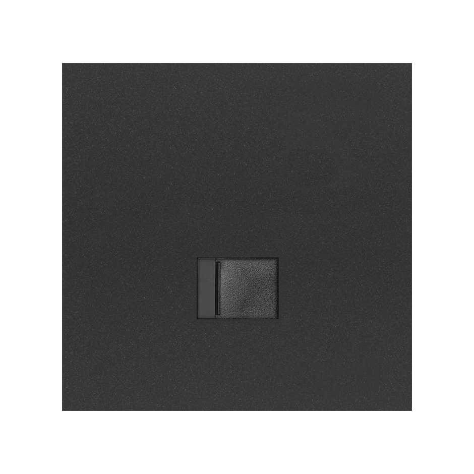 SIMON - Kit frontal SIMON 100 con 1 elemento+1 toma RJ45 negro mate